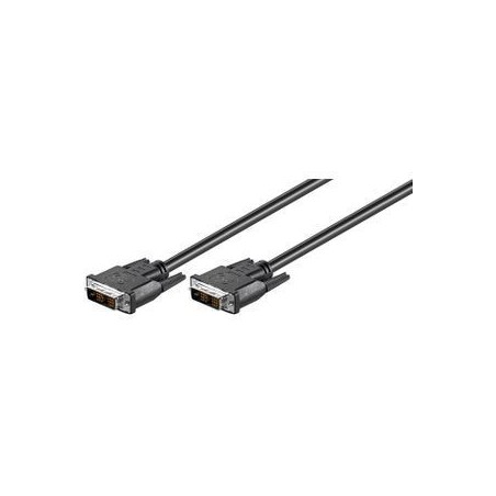 Goobay DVI-D Male to DVI-D Male 2m Cable - High-Quality, Durable Connection in Black | SKU: 4040849508509
